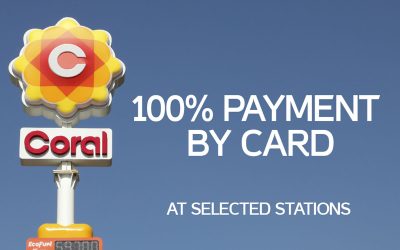Pay in full by card at select Coral gas stations